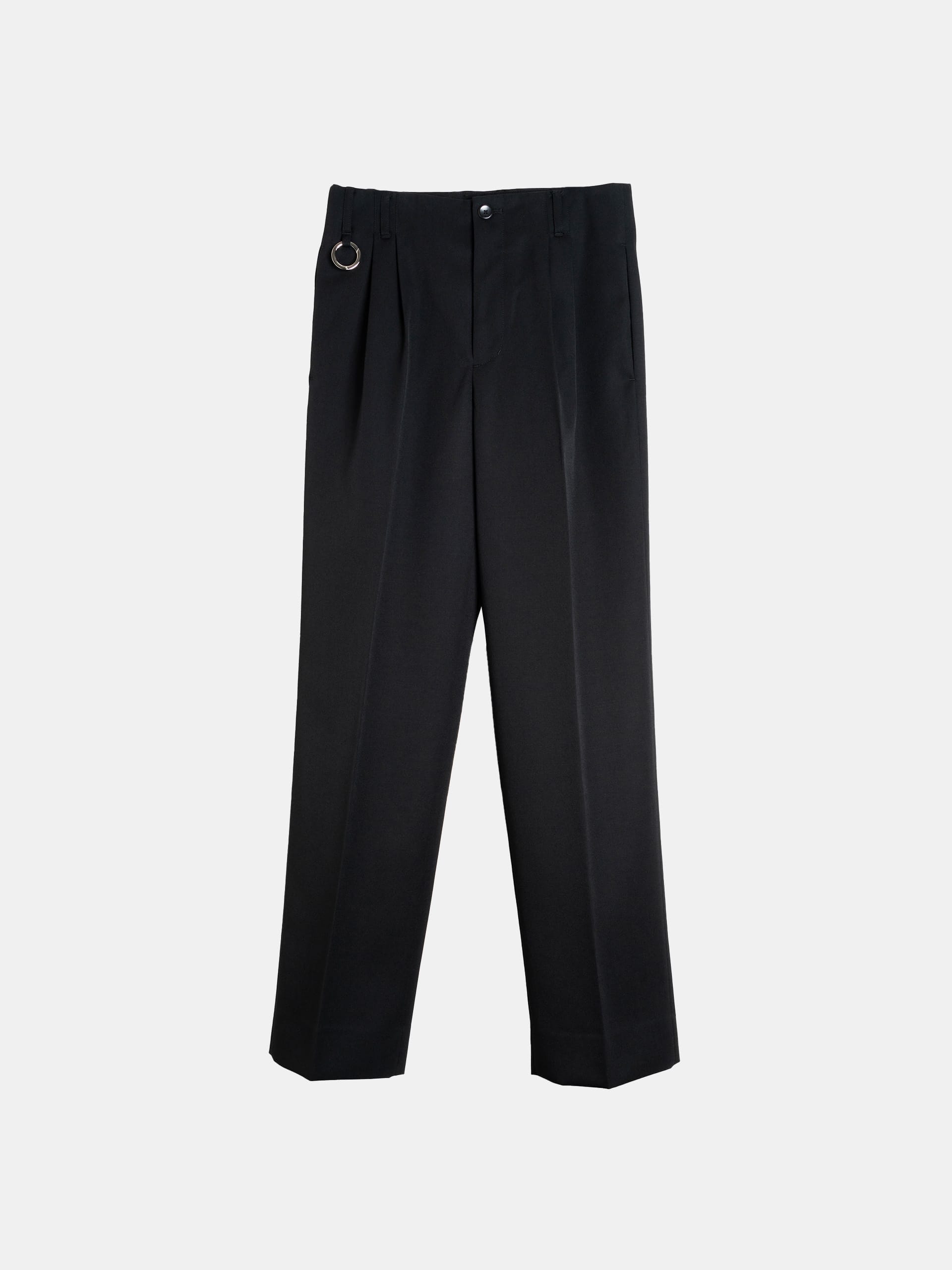 th products QUINN / Wide Tailored Pants / Black NIGHTHAWKS TH2024AW004A NIGHTHAWKS