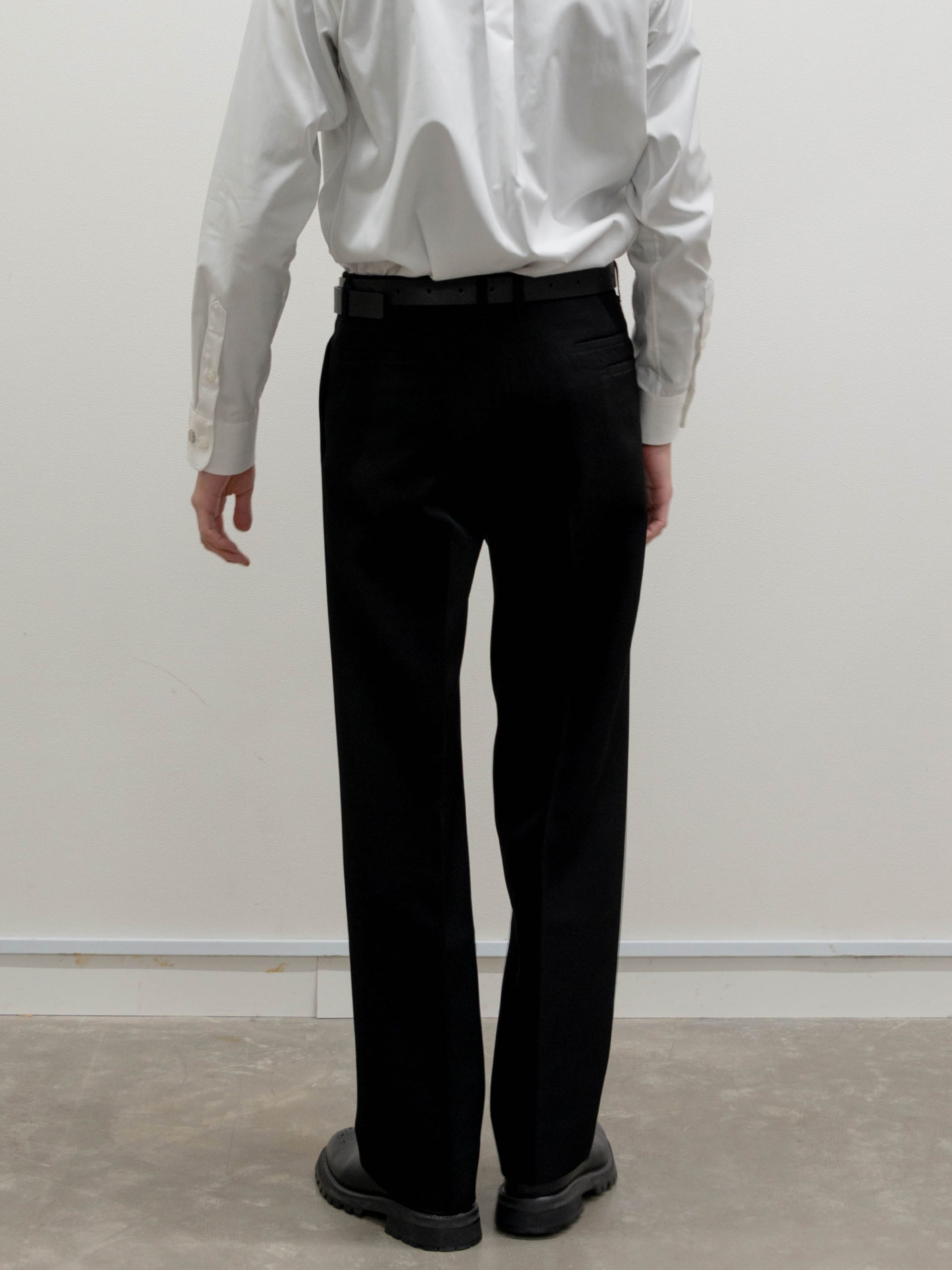 Th Products QUINN / Wide Tailored Pants / Black - NIGHTHAWKS