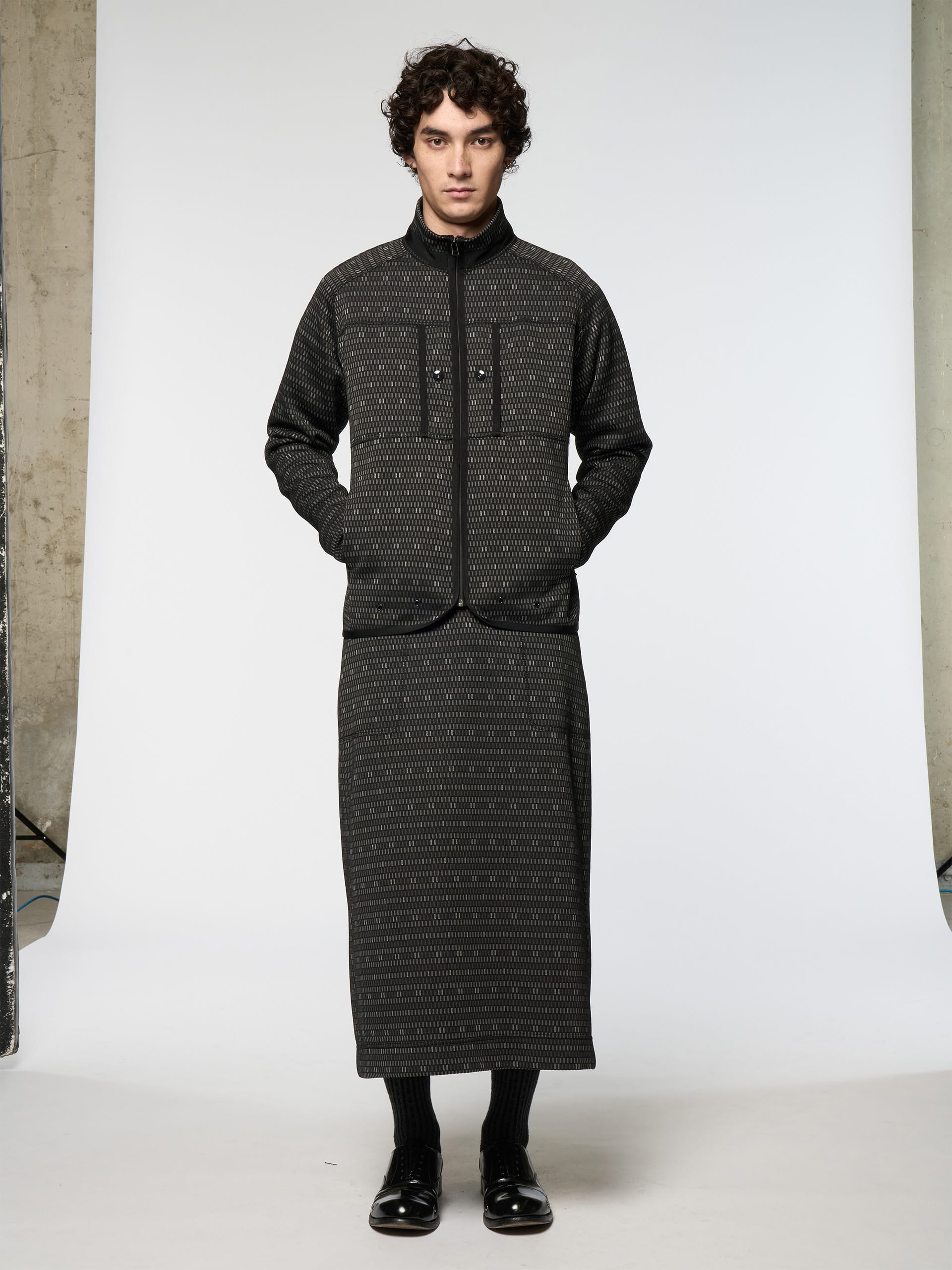 OMAR AFRIDI JACQUARD BLOUSON NIGHTHAWKS OA2025AW004A NIGHTHAWKS