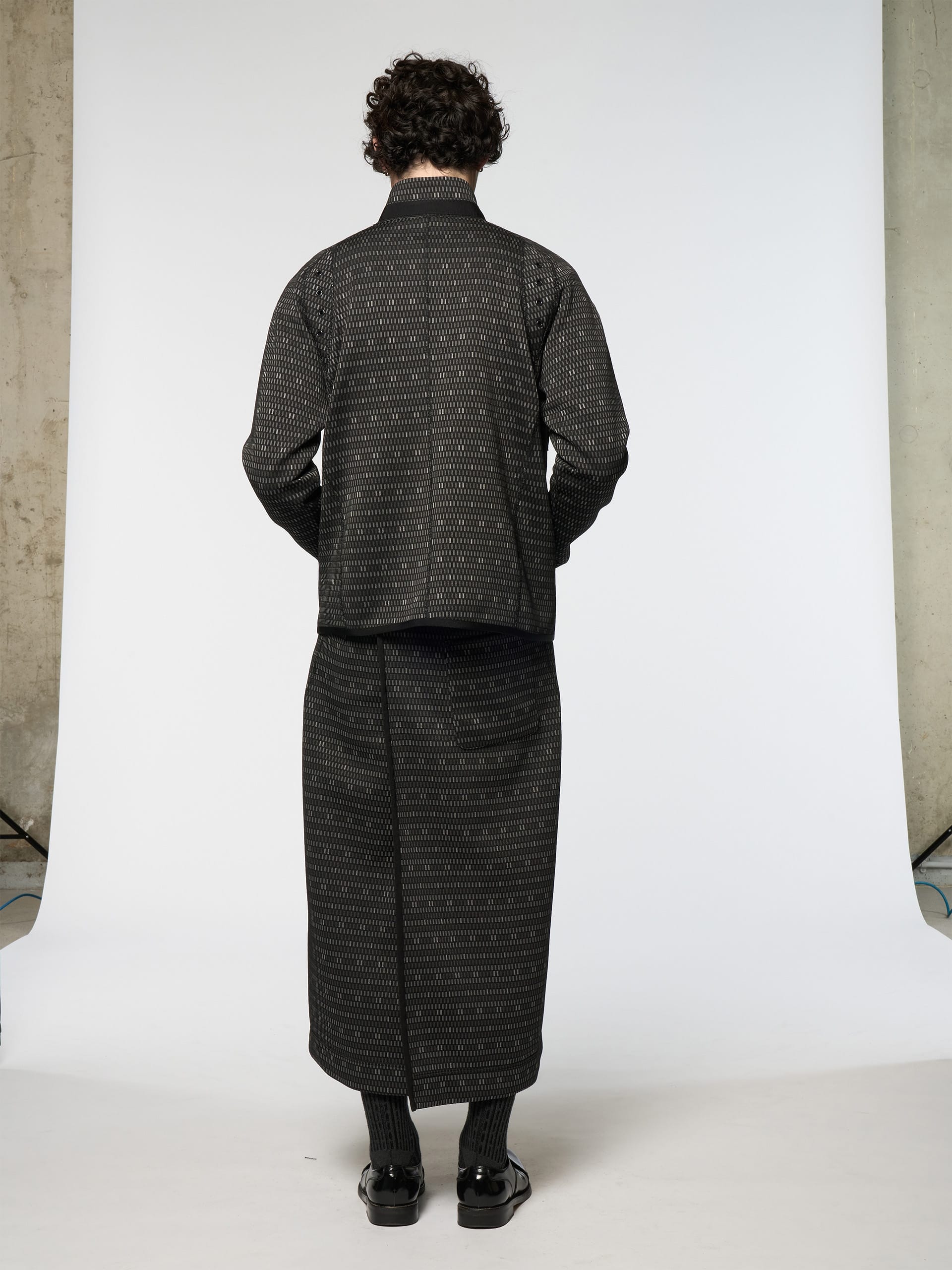 OMAR AFRIDI JACQUARD BLOUSON - NIGHTHAWKS