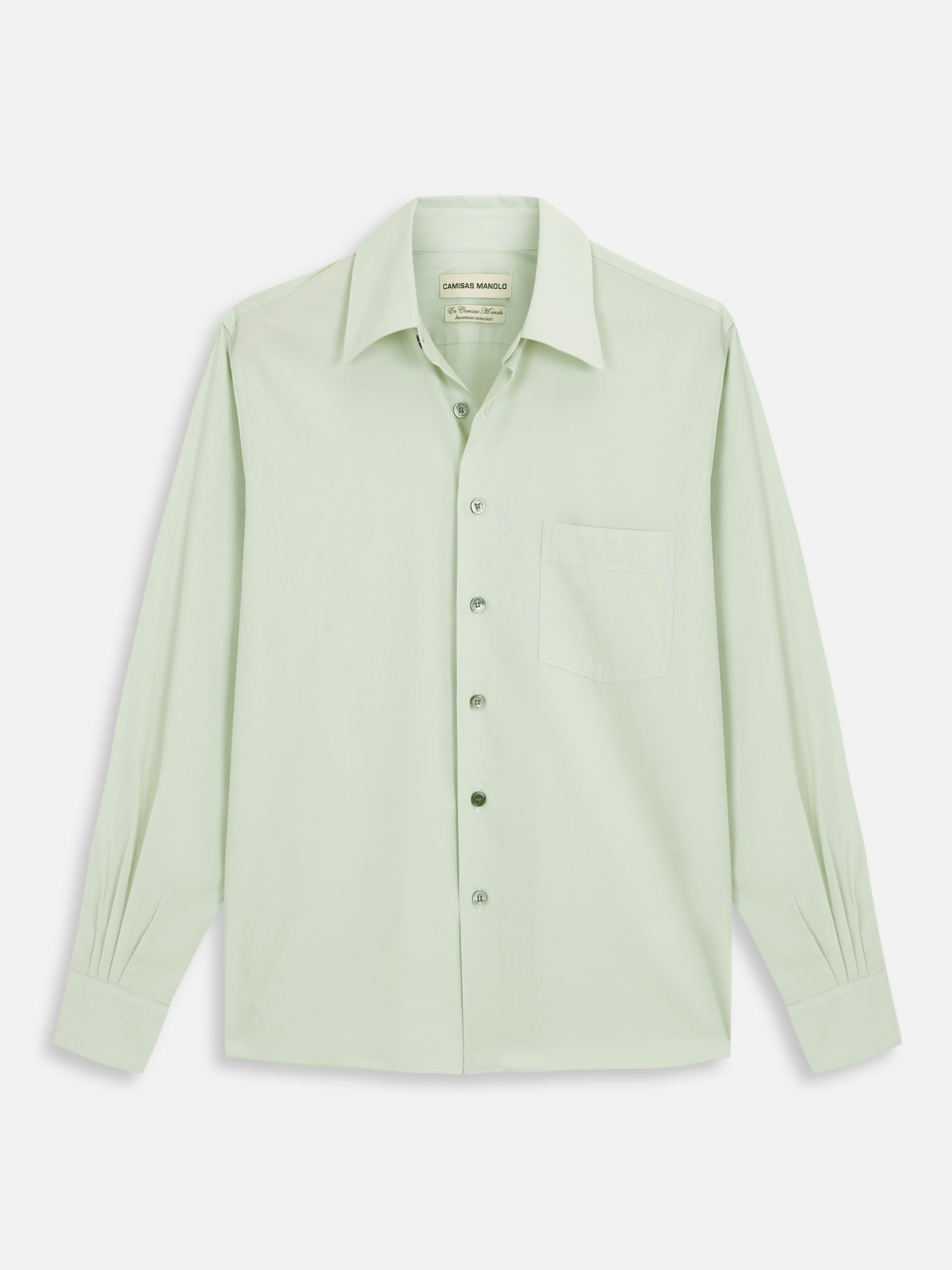 CAMISAS MANOLO Camisa Shirt / Soft Green NIGHTHAWKS CM2025AW007A NIGHTHAWKS