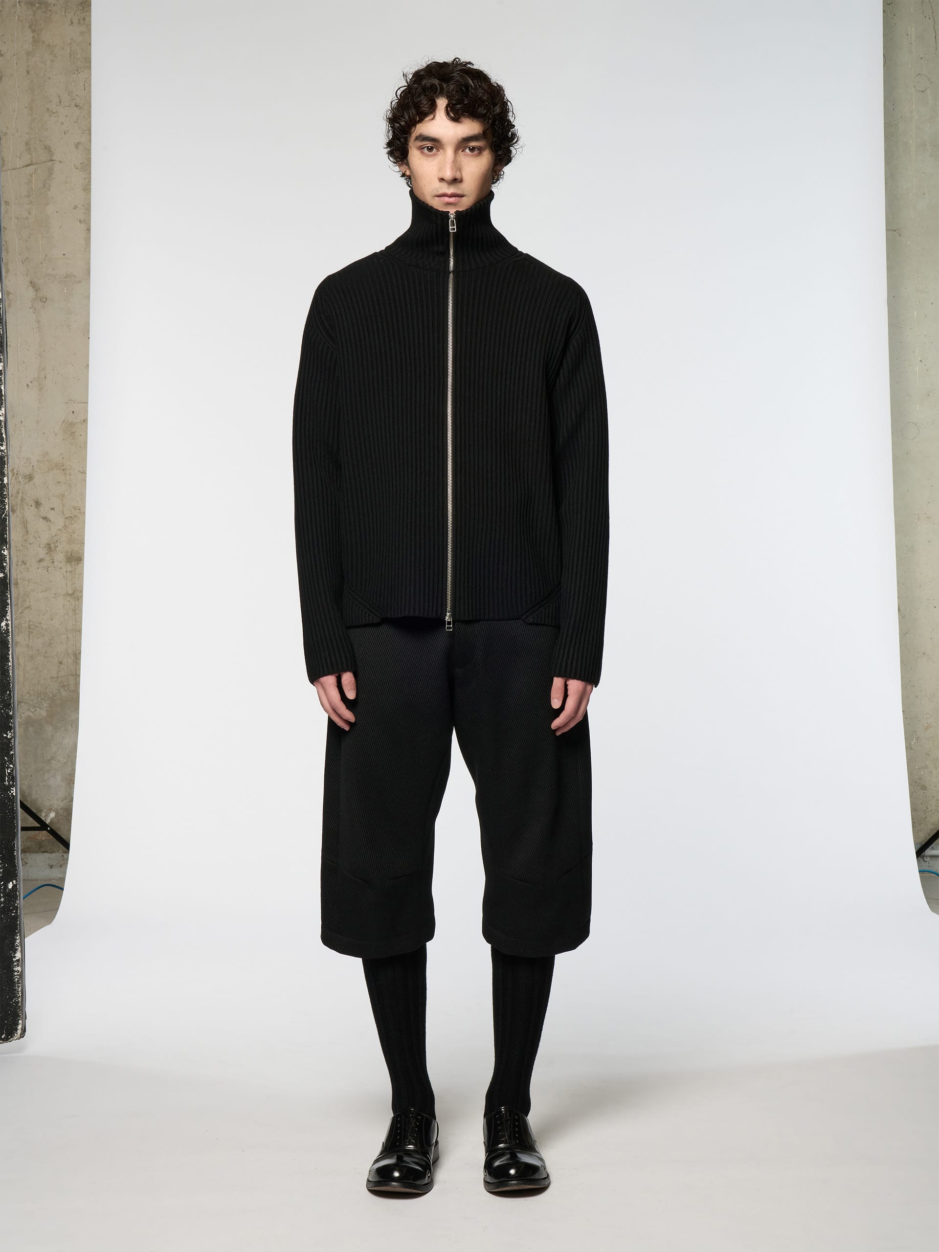 OMAR AFRIDI ARTICULATED DRIVERS KNIT SWEATER NIGHTHAWKS OA2025AW005A NIGHTHAWKS