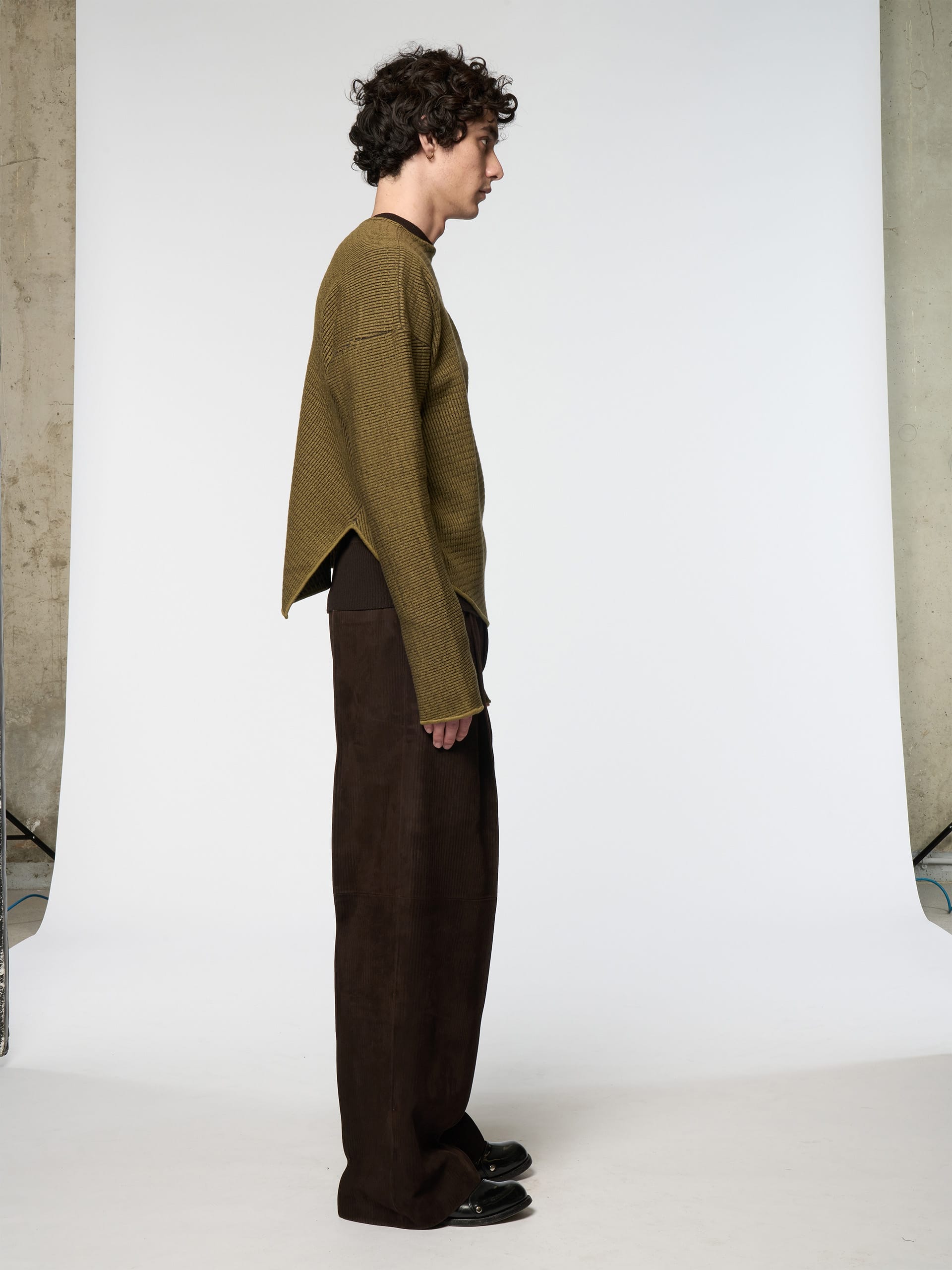 Omar afridi Jane sweater 46 dark brown OMAR AFRIDI SLANTED Omar