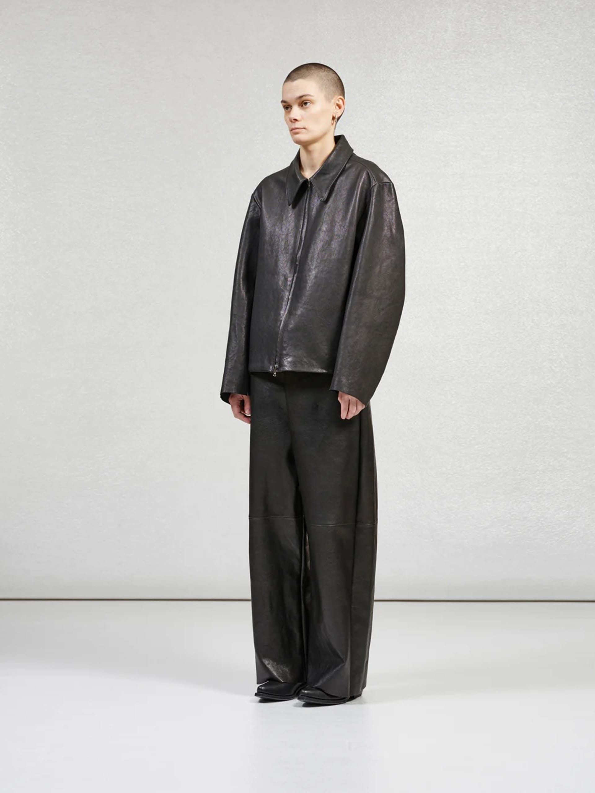 Gabriela Coll Garments Leather Pocket Jacket - NIGHTHAWKS